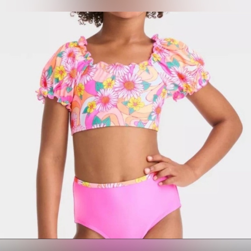 Girls Cat and Jack Bikini Size (XL)(14)